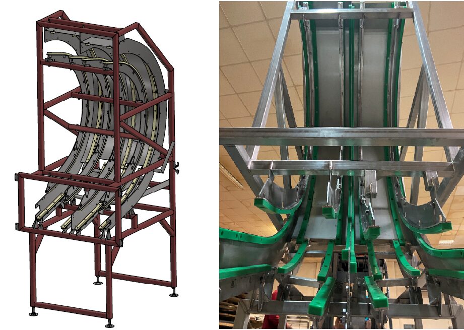 3D model dopravníku a realizace v provozu