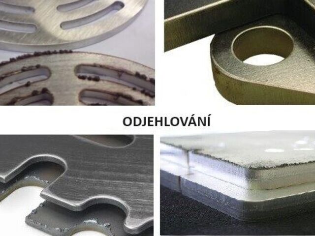 Výpalky před odjehlením a po něm