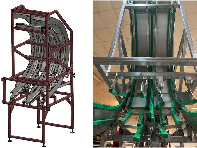 3D model dopravníku a realizace v provozu